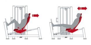 HORIZONTAL LEG PRESS MEDICAL / 1SC085M